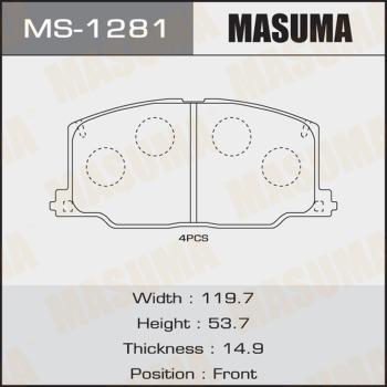 MASUMA MS-1281 - Jeu de mâchoires de frein cwaw.fr