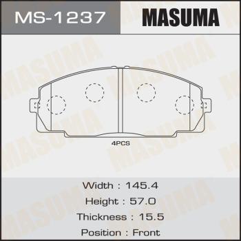 MASUMA MS-1237 - Jeu de mâchoires de frein cwaw.fr