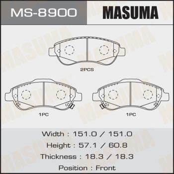 MASUMA MS-8900 - Jeu de mâchoires de frein cwaw.fr