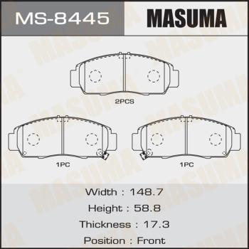 MASUMA MS-8445 - Jeu de mâchoires de frein cwaw.fr