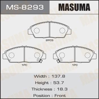 MASUMA MS-8293 - Jeu de mâchoires de frein cwaw.fr