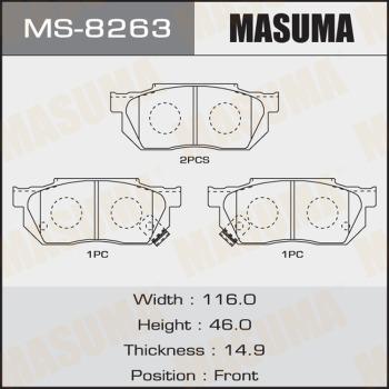 MASUMA MS-8263 - Jeu de mâchoires de frein cwaw.fr