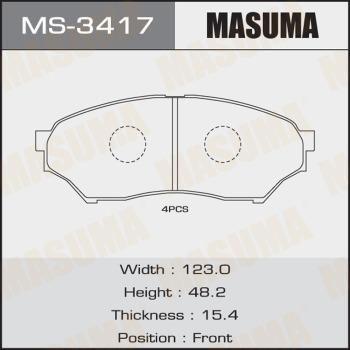 MASUMA MS-3417 - Jeu de mâchoires de frein cwaw.fr