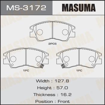 MASUMA MS-3172 - Jeu de mâchoires de frein cwaw.fr