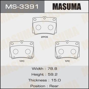 MASUMA MS-3391 - Jeu de mâchoires de frein cwaw.fr