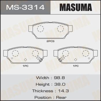 MASUMA MS-3314 - Jeu de mâchoires de frein cwaw.fr