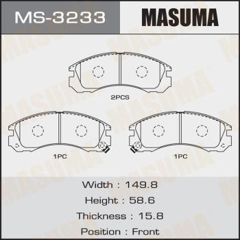 MASUMA MS-3233 - Jeu de mâchoires de frein cwaw.fr