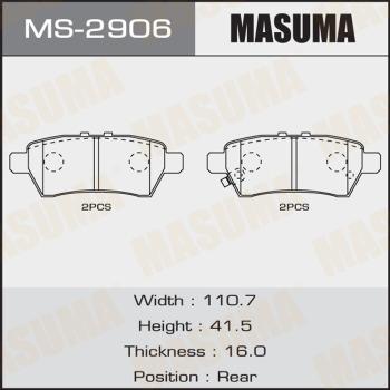 MASUMA MS-2906 - Jeu de mâchoires de frein cwaw.fr