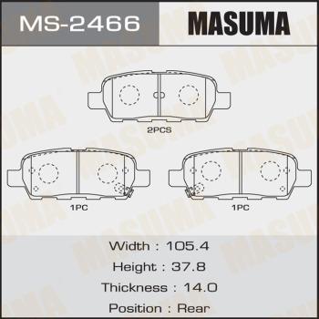 MASUMA MS-2466 - Jeu de mâchoires de frein cwaw.fr