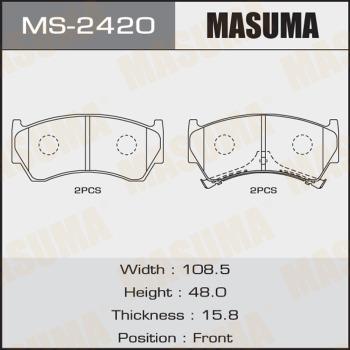 MASUMA MS-2420 - Jeu de mâchoires de frein cwaw.fr