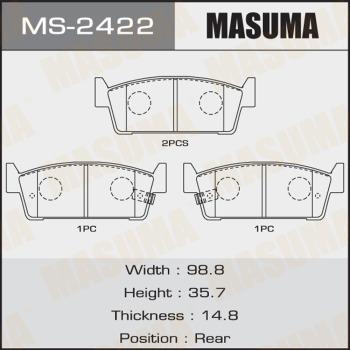 MASUMA MS-2422 - Jeu de mâchoires de frein cwaw.fr