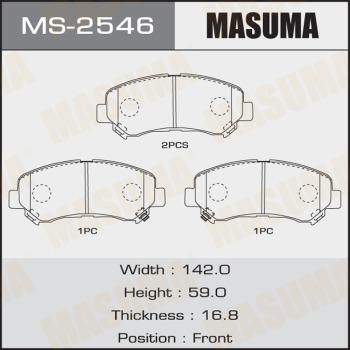 MASUMA MS-2546 - Jeu de mâchoires de frein cwaw.fr