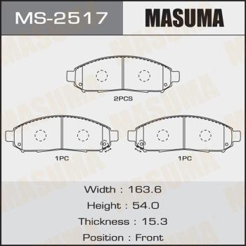 MASUMA MS-2517 - Jeu de mâchoires de frein cwaw.fr