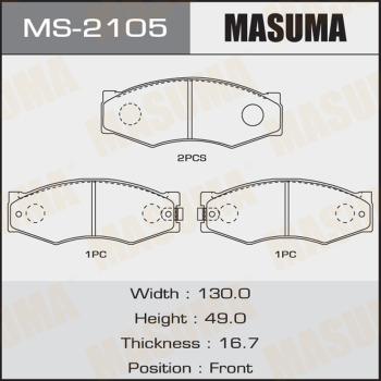 MASUMA MS-2105 - Jeu de mâchoires de frein cwaw.fr