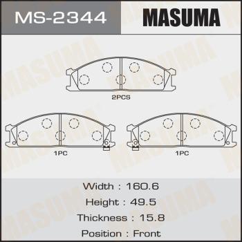 MASUMA MS-2344 - Jeu de mâchoires de frein cwaw.fr