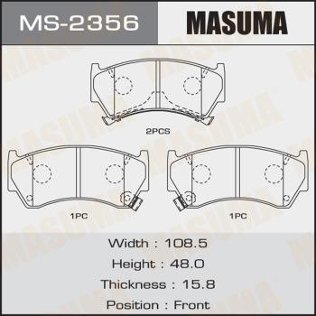 MASUMA MS-2356 - Jeu de mâchoires de frein cwaw.fr