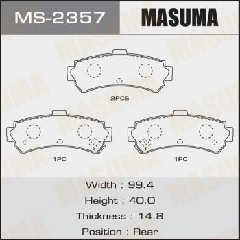 MASUMA MS-2357 - Jeu de mâchoires de frein cwaw.fr