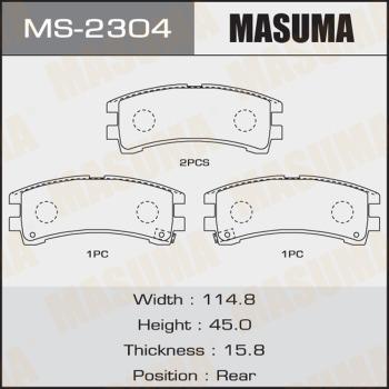 MASUMA MS-2304 - Jeu de mâchoires de frein cwaw.fr