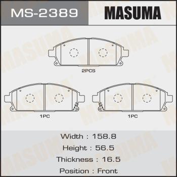 MASUMA MS-2389 - Jeu de mâchoires de frein cwaw.fr