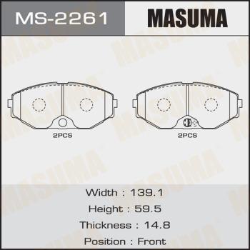 MASUMA MS-2261 - Jeu de mâchoires de frein cwaw.fr