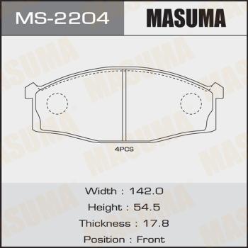 MASUMA MS-2204 - Jeu de mâchoires de frein cwaw.fr