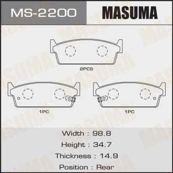 MASUMA MS-2200 - Jeu de mâchoires de frein cwaw.fr