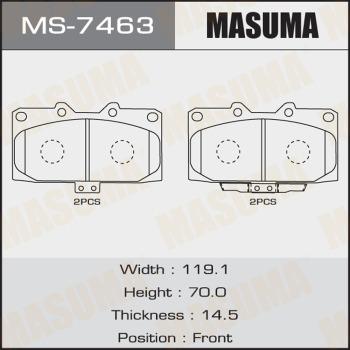 MASUMA MS-7463 - Jeu de mâchoires de frein cwaw.fr