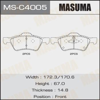 MASUMA MS-C4005 - Jeu de mâchoires de frein cwaw.fr