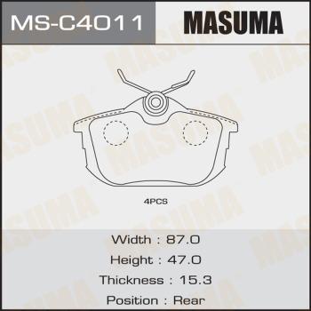 MASUMA MS-C4011 - Jeu de mâchoires de frein cwaw.fr