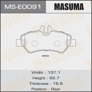 MASUMA MS-E0091 - Jeu de mâchoires de frein cwaw.fr