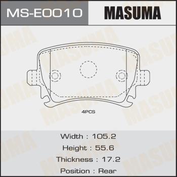 MASUMA MS-E0010 - Jeu de mâchoires de frein cwaw.fr