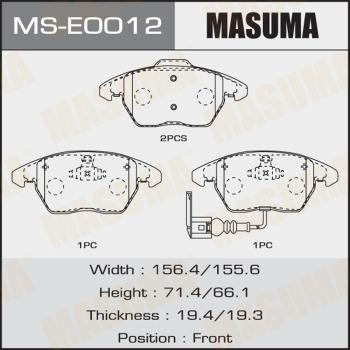 MASUMA MS-E0012 - Jeu de mâchoires de frein cwaw.fr