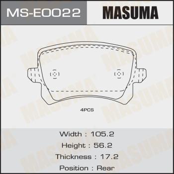 MASUMA MS-E0022 - Jeu de mâchoires de frein cwaw.fr