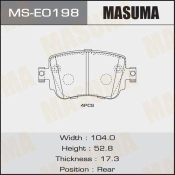 MASUMA MS-E0198 - Jeu de mâchoires de frein cwaw.fr