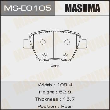 MASUMA MS-E0105 - Jeu de mâchoires de frein cwaw.fr