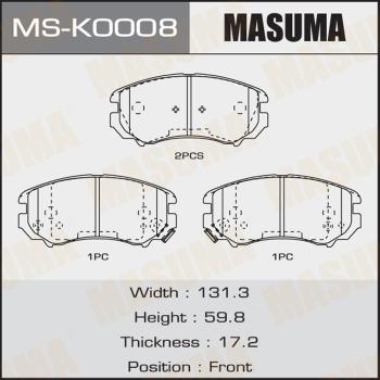 MASUMA MS-K0008 - Jeu de mâchoires de frein cwaw.fr