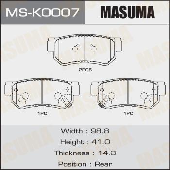 MASUMA MS-K0007 - Jeu de mâchoires de frein cwaw.fr