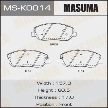 MASUMA MS-K0014 - Jeu de mâchoires de frein cwaw.fr