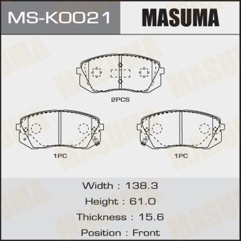 MASUMA MS-K0021 - Jeu de mâchoires de frein cwaw.fr