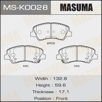 MASUMA MS-K0028 - Jeu de mâchoires de frein cwaw.fr