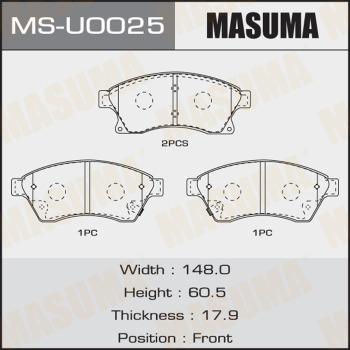 MASUMA MS-U0025 - Jeu de mâchoires de frein cwaw.fr