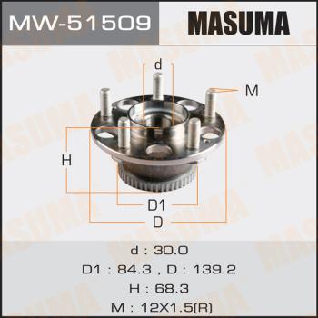 MASUMA MW-51509 - Moyeu de roue cwaw.fr