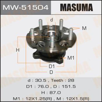 MASUMA MW-51504 - Moyeu de roue cwaw.fr