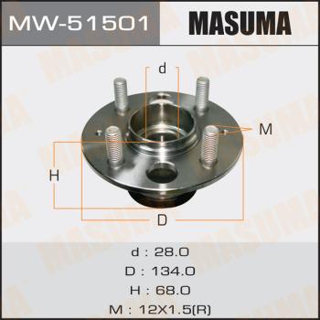 MASUMA MW-51501 - Moyeu de roue cwaw.fr