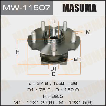 MASUMA MW11507 - Moyeu de roue cwaw.fr