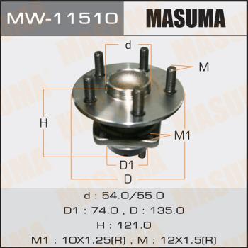 MASUMA MW11510 - Moyeu de roue cwaw.fr