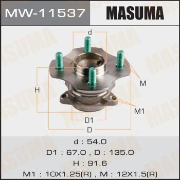 MASUMA MW-11537 - Moyeu de roue cwaw.fr