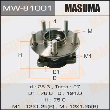 MASUMA MW-81001 - Moyeu de roue cwaw.fr