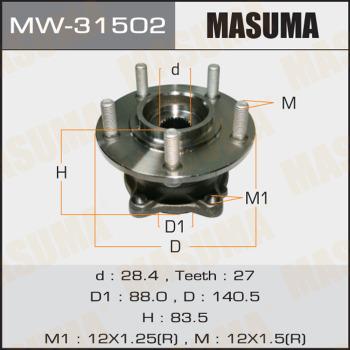 MASUMA MW-31502 - Moyeu de roue cwaw.fr