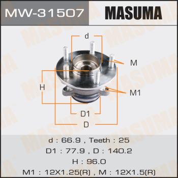 MASUMA MW-31507 - Moyeu de roue cwaw.fr